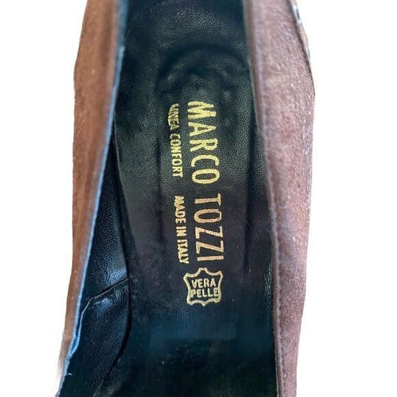 Marco Tozzi Size 39‎ Euro 8.5 US Brown Suede Pumps NWOT - Picture 3 of 5